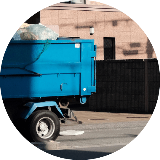 Back of a blue truck