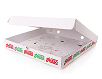 Cartone della pizza (pulito o unto)