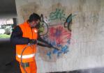 Rimosse 13 mila metri quadri di scritte vandaliche al Torrino  